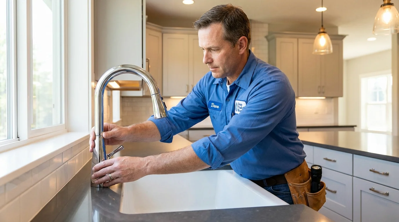 Kitchen faucet installation by Johns Plumbing LLC in Brownsboro